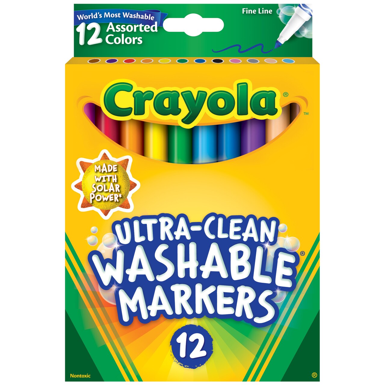 Crayola - Washable Marker Set - 12-Color Fine Set